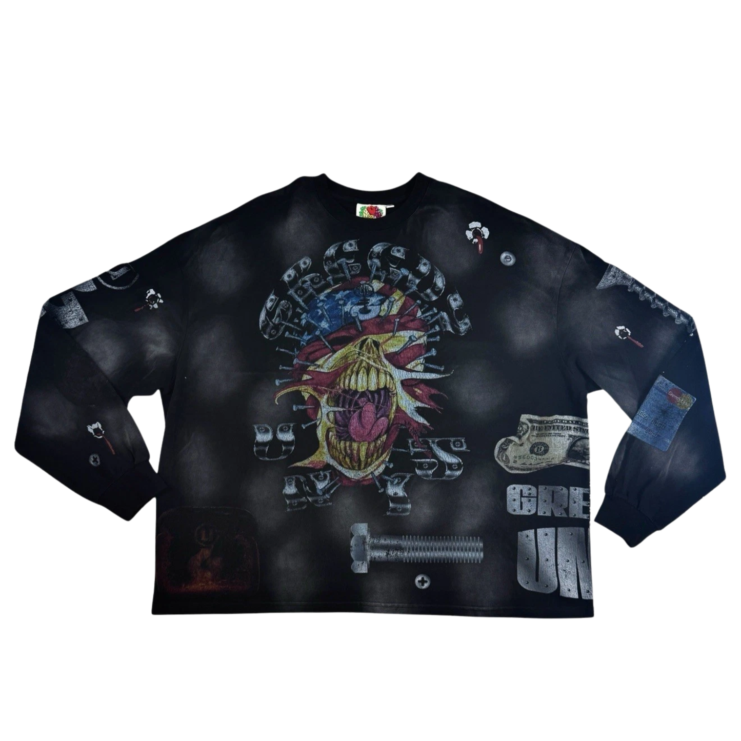 Greedy Unit Screw Head All Over Print Premium Long Sleeve Tee