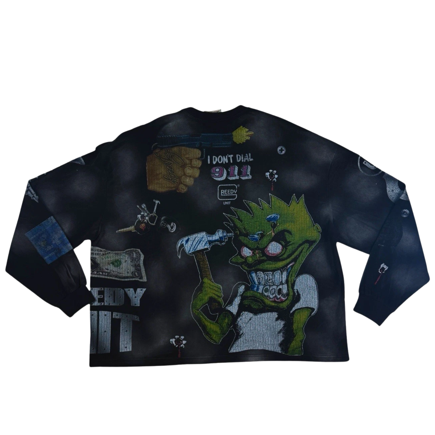 Greedy Unit Screw Head All Over Print Premium Long Sleeve Tee