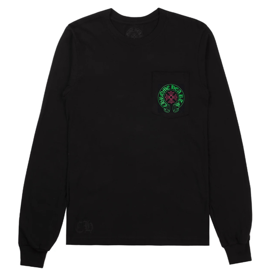 Chrome Hearts Christmas Horseshoe Staff Long Sleeve T-Shirt