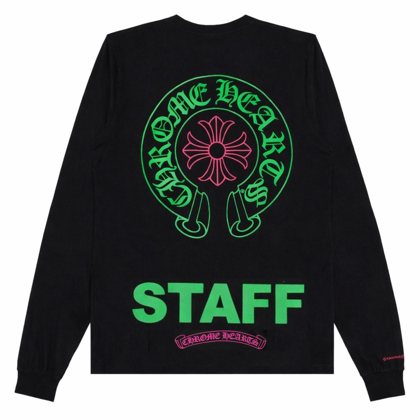 Chrome Hearts Christmas Horseshoe Staff Long Sleeve T-Shirt