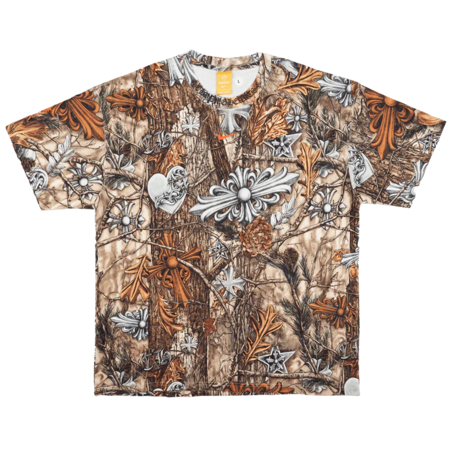 Chrome Hearts x Nike Nocta Horseshoe Motif Logo Short Sleeve Tee Realtree Camo