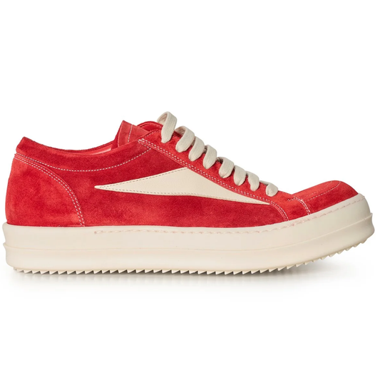 Rick Owens Vintage Sneaks Suede Carnelian Milk