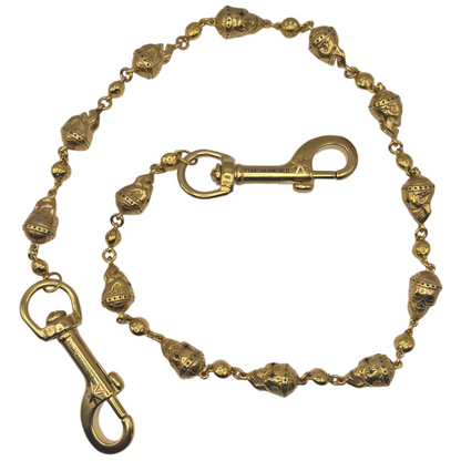 Starchain World Skull Wallet Chain Gold