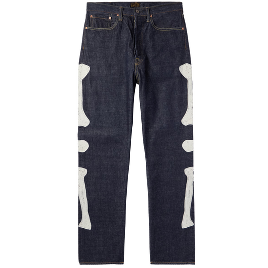 Kapital Kountry 12.5oz 5P Monkey Cisco Bone Jeans Navy