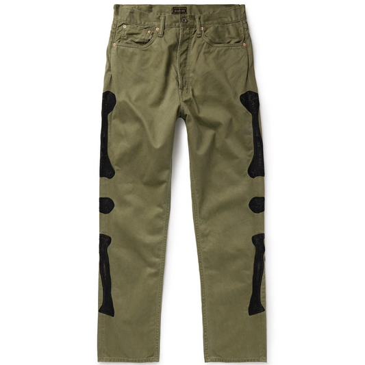 Kapital Kountry 12.5oz 5P Mexican Tuxedo Bone Jeans Olive