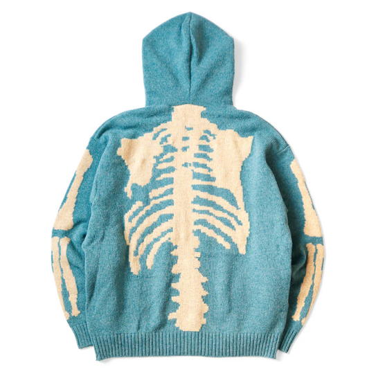 Kapital 5G Wool Bone Hooded Sweater Teal