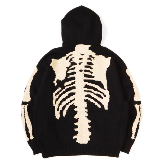 Kapital 5G Wool Bone Hooded Sweater Black