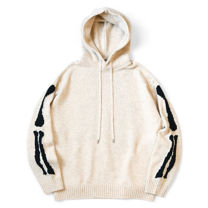 Kapital 5G Wool Bone Hooded Sweater Cream