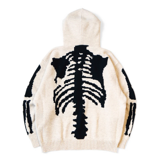 Kapital 5G Wool Bone Hooded Sweater Cream