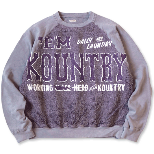 Kapital Fur Glizzy Sweatshirt Purple