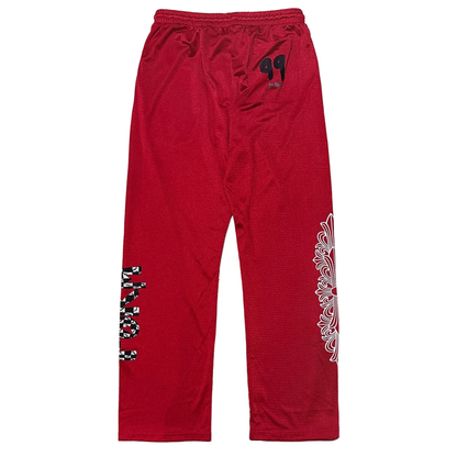 Chrome Hearts Matty Boy Mesh Varsity Red Pants