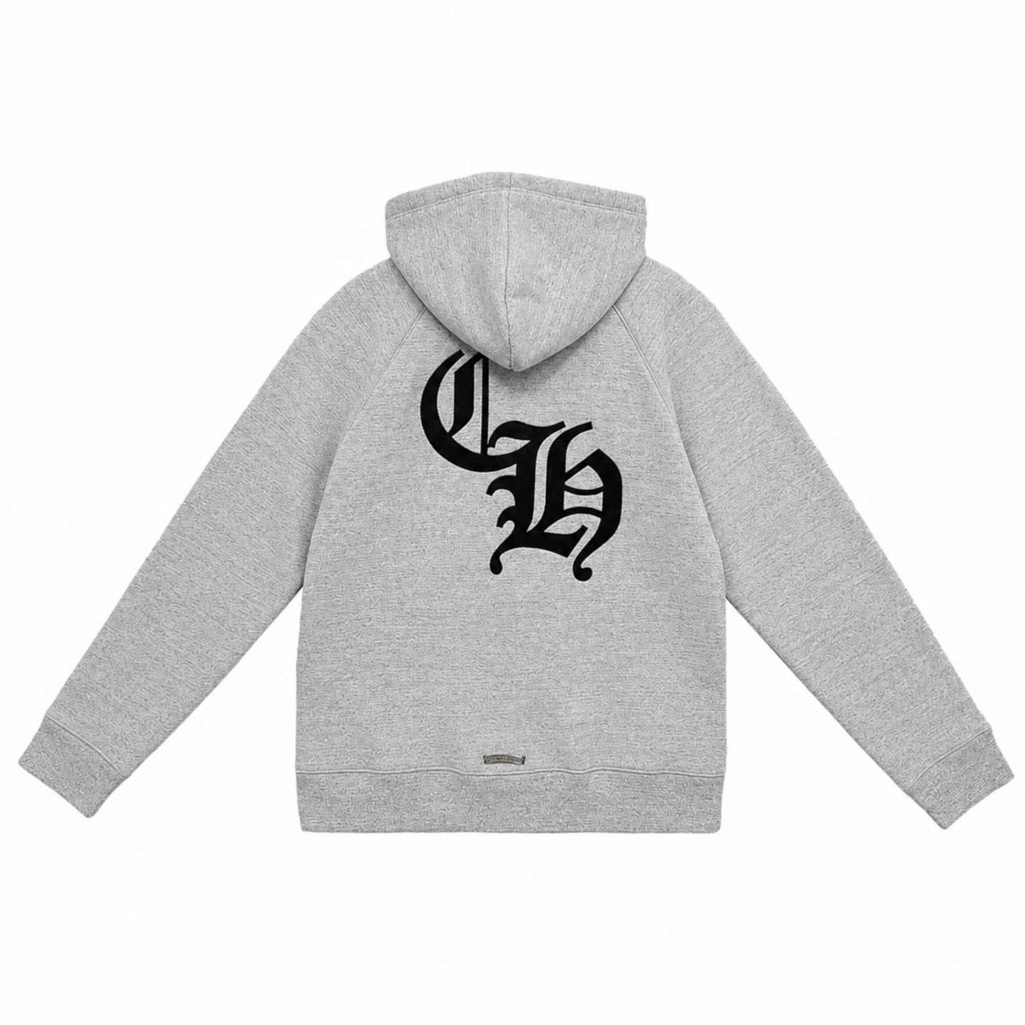 Chrome Hearts CH Logo Cross Leather Patch Pullover Sweatsuit Grey