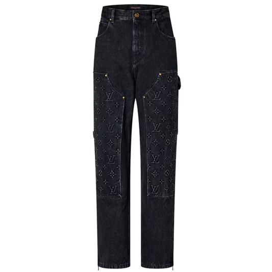 Louis Vuitton Monogram Workwear Denim Carpenter Jean Black