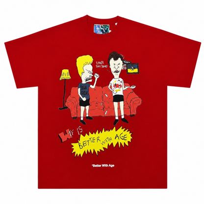 Better With Age 'Beavis and Butthead' Red Tee