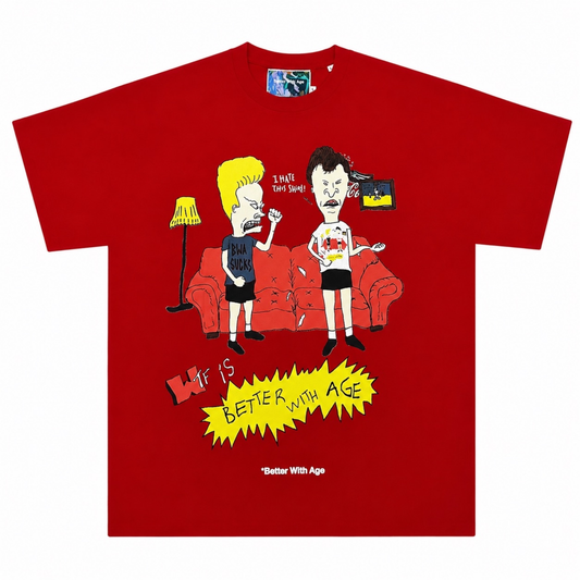 Better With Age 'Beavis and Butthead' Red Tee