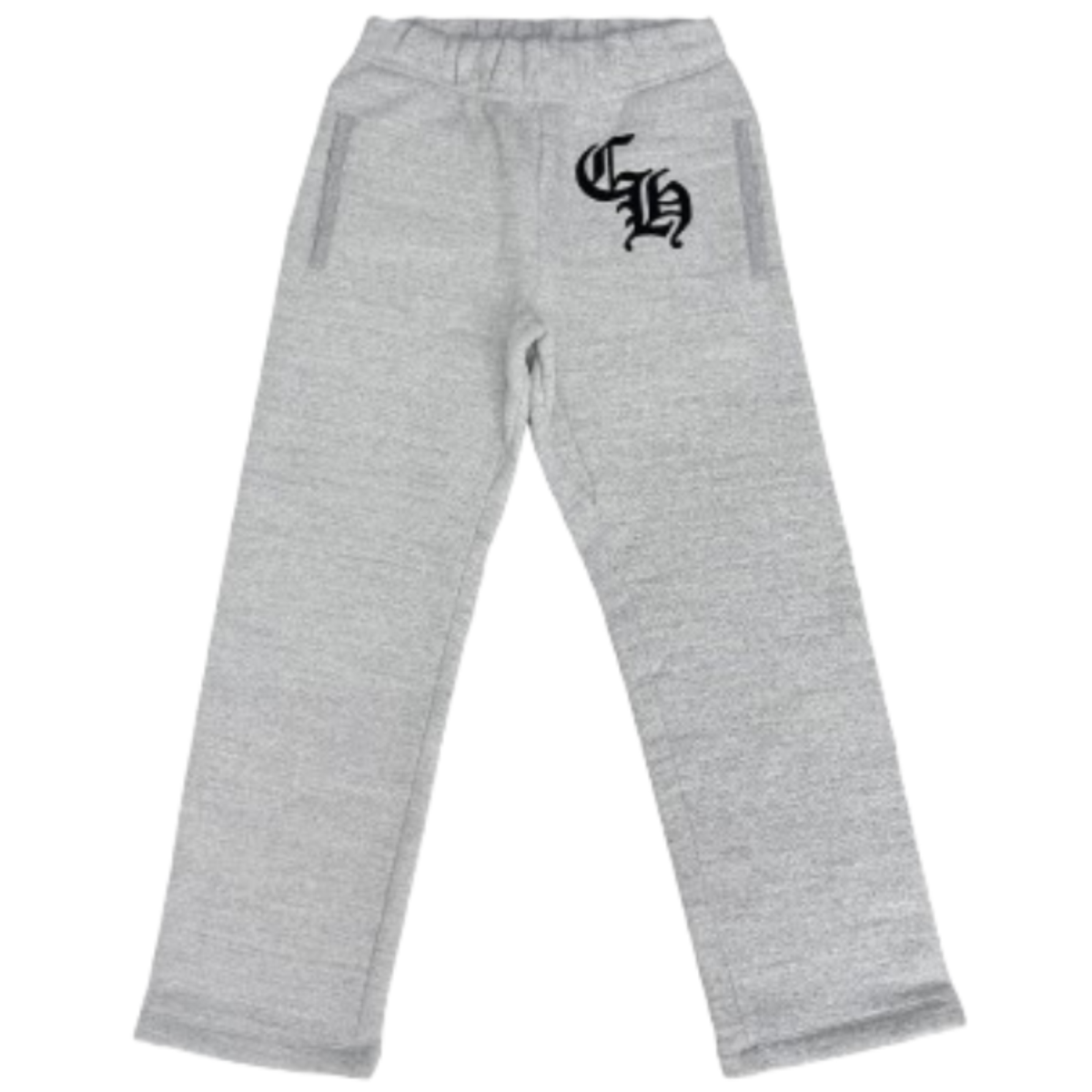 Chrome Hearts CH Logo Cross Leather Patch Pullover Sweatsuit Grey
