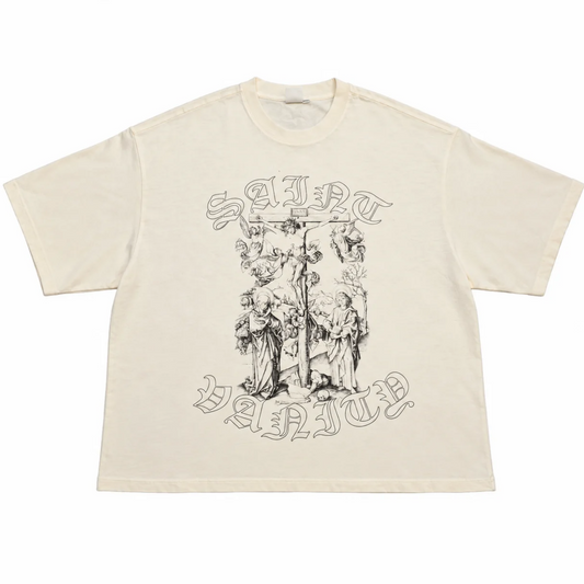 Saint Vanity Cream Cross Tee