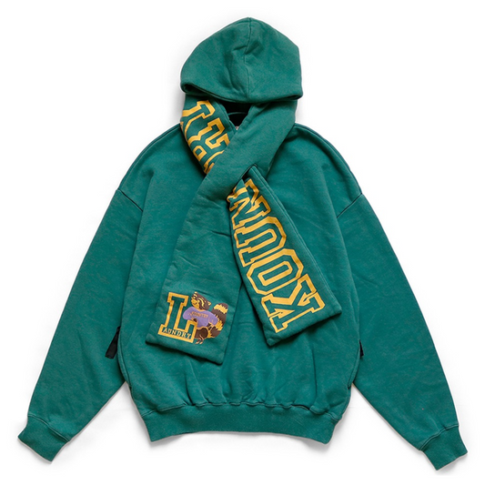Kapital Fleece Scarf Flared Hoodie