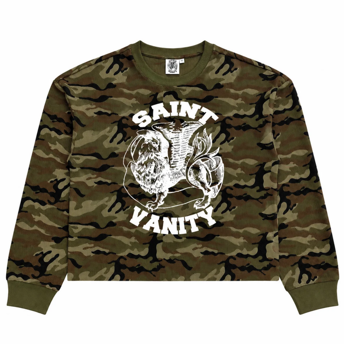 Saint Vanity Thermal Long Sleeve Tee Green Camo
