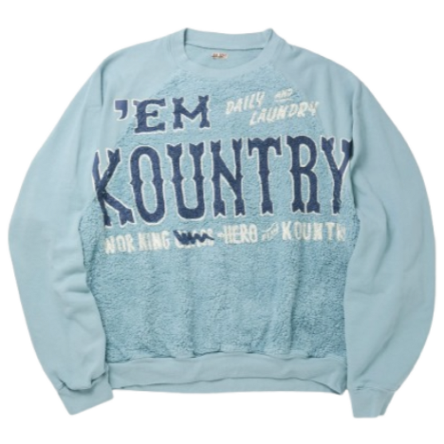 Kapital Fur Glizzy Sweatshirt Blue