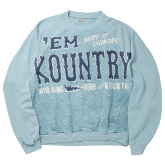 Kapital Fur Glizzy Sweatshirt Blue