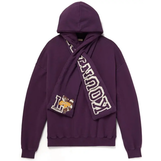 Kapital Fleece Scarf Hoodie Purple