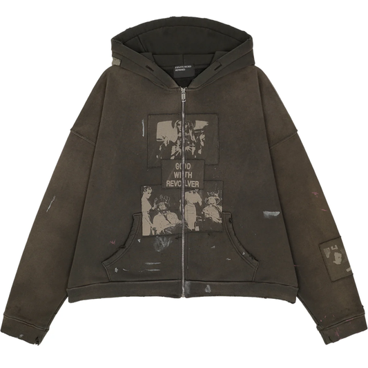 Enfants Riches Déprimés Gun With Revolver Zip Hoodie Black