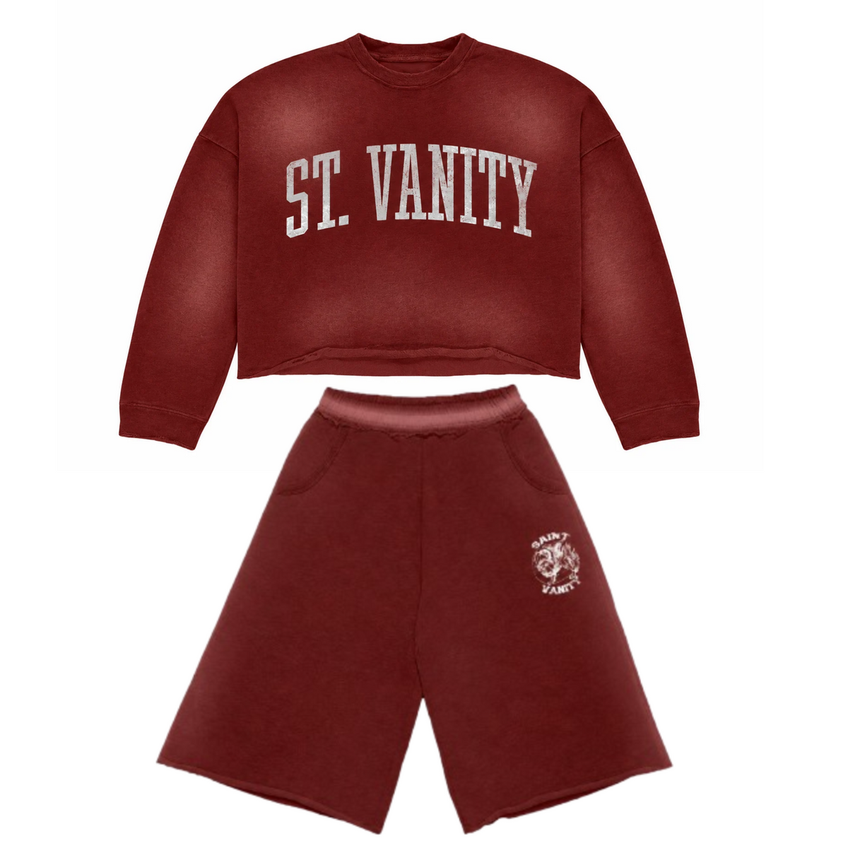 Saint Vanity Burgundy Ash Sweatsuit