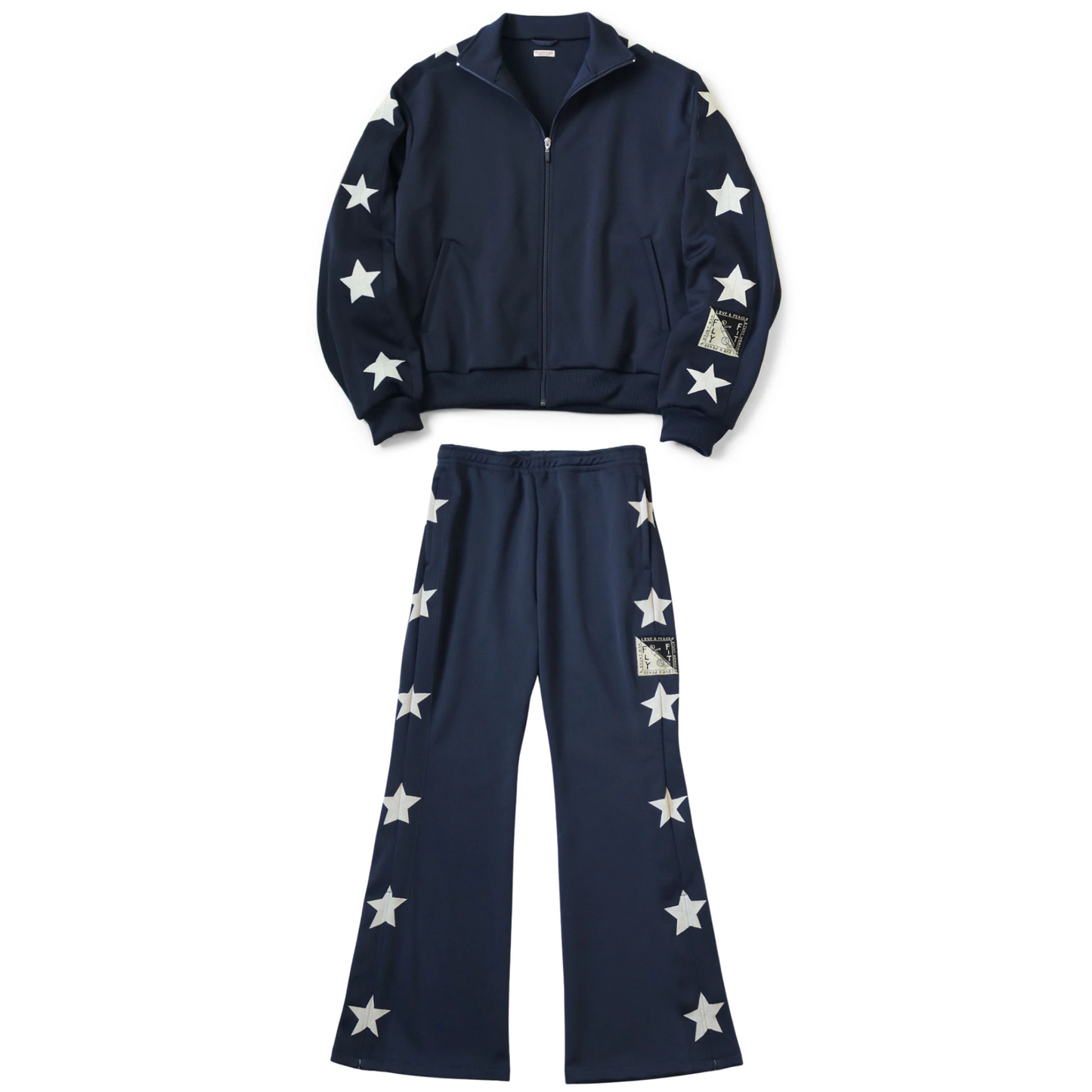 Kapital Star Stuntman & Smooth Jersey Flared Sweatsuit Navy