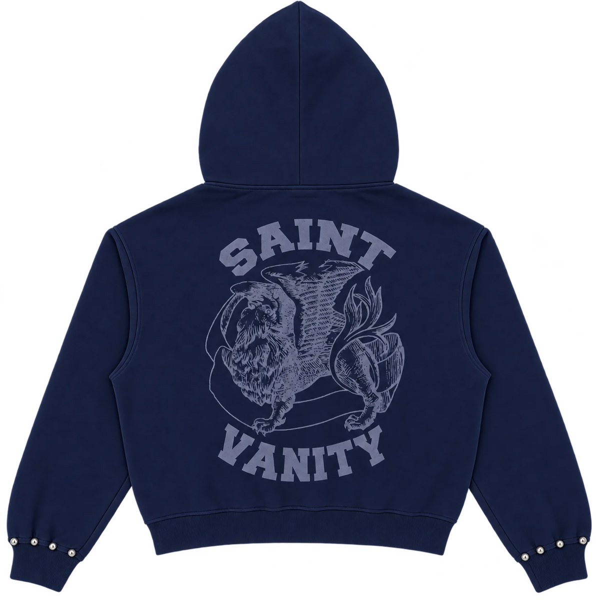 Saint Vanity Studded French Terry Sweatsuit Navy