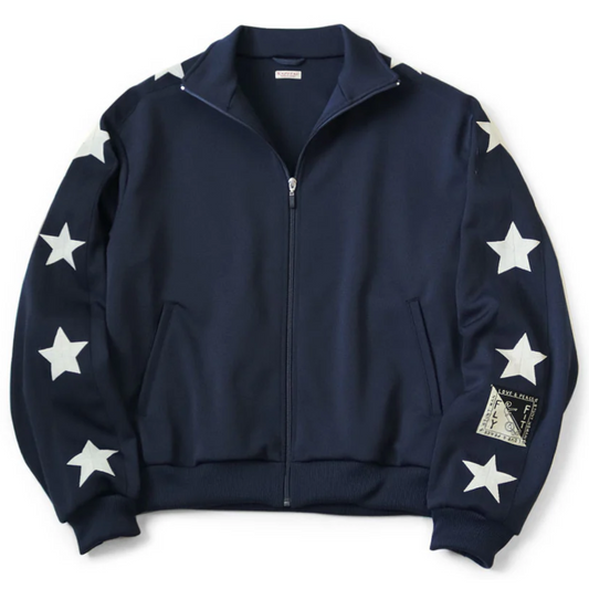 Kapital Star Stuntman & Smooth Jersey Track Jacket Navy