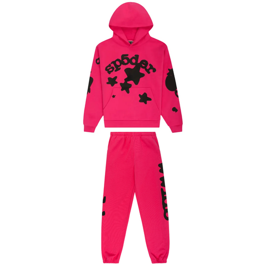 Sp5der Beluga Sweatsuit Pink