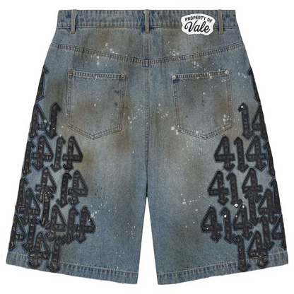 Vale Forever Lucky Charms Denim Shorts Blue/Black