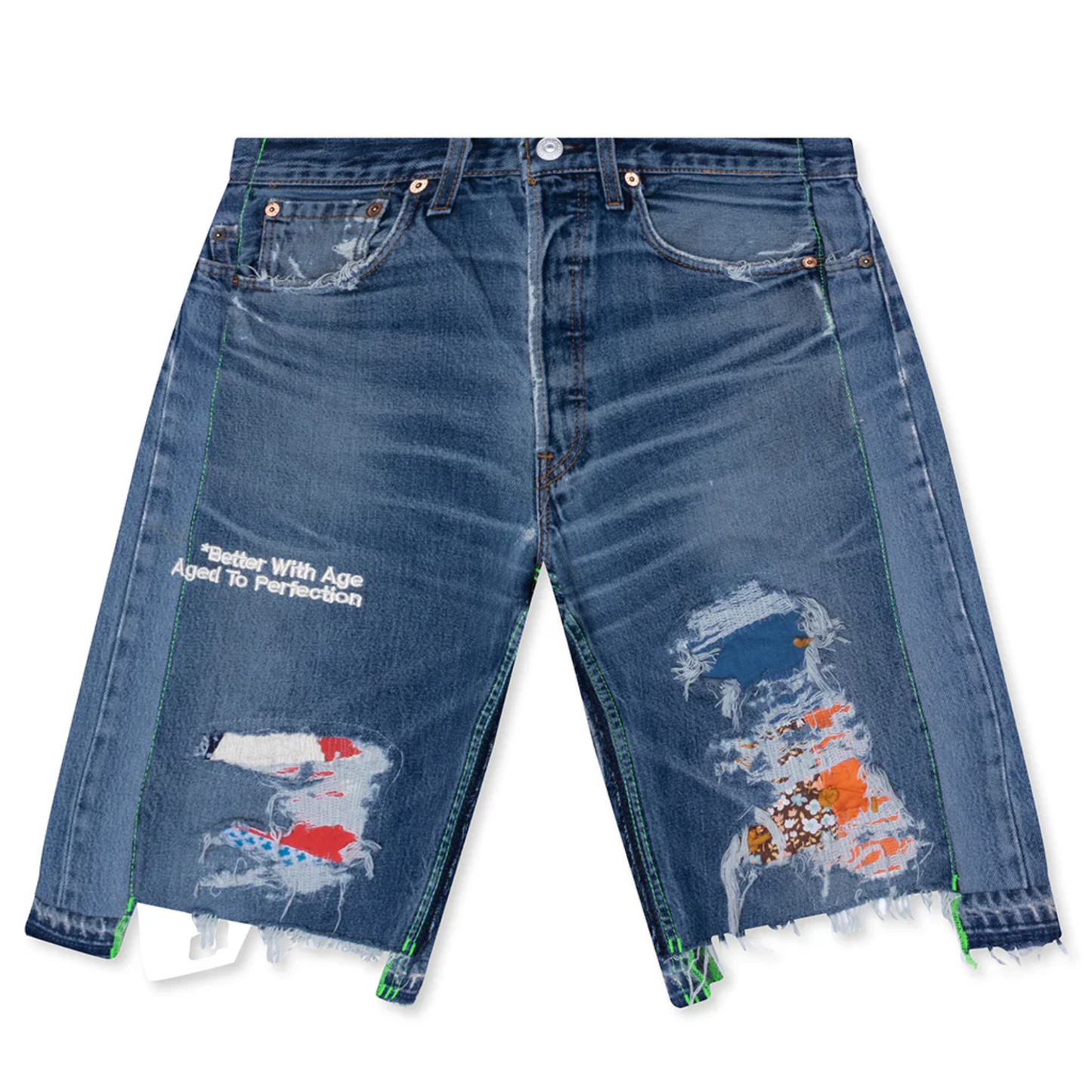 Better With Age Monroe Triple-Wide Denim Repair Shorts
