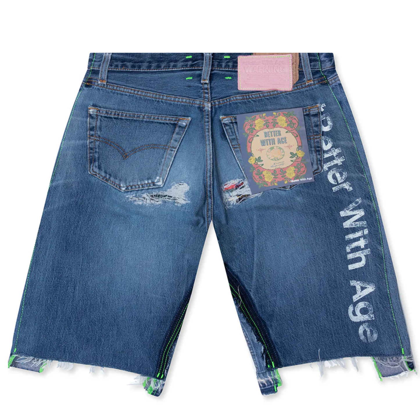 Better With Age Monroe Triple-Wide Denim Repair Shorts