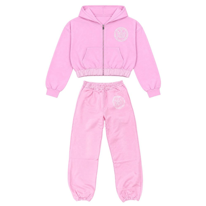 Saint Vanity Womens Collegiate Sweatsuit Pink