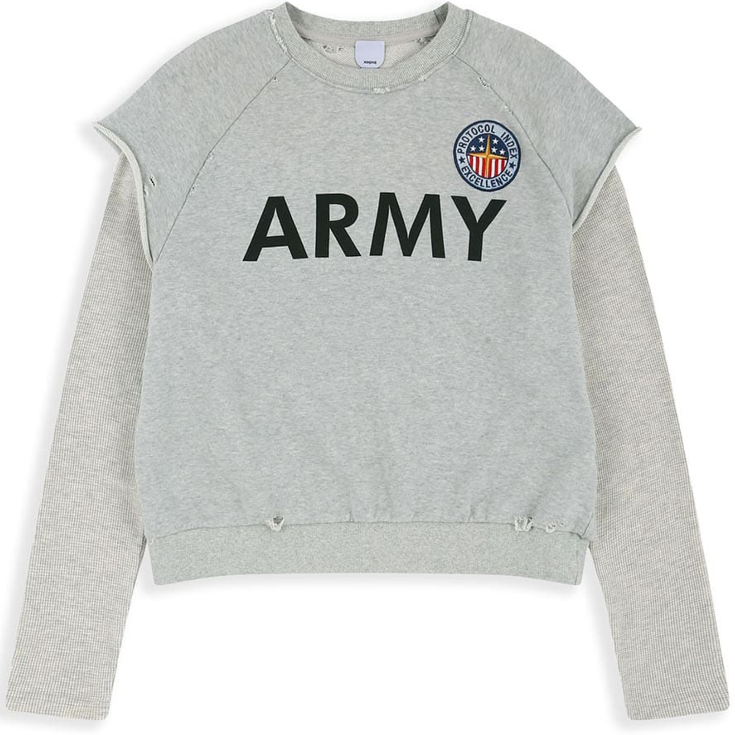 Protocol Index Layered Thermal Tee Melange Gray