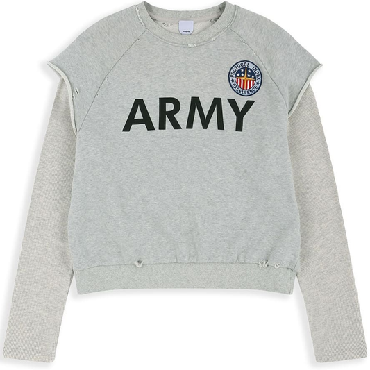 Protocol Index Layered Thermal Tee Melange Gray