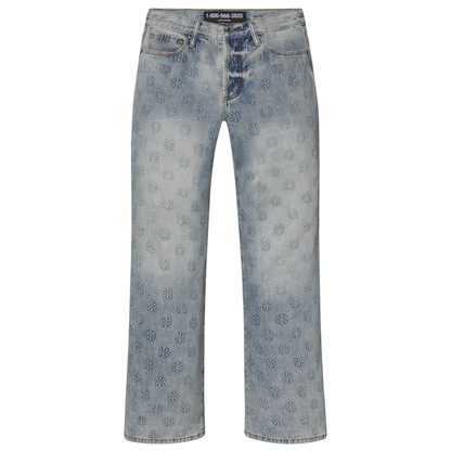 LOSTSHDWS x ComplexCon Embossed Logo Denim Pant Blue