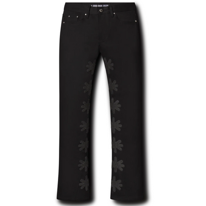 LostShdws Studded Denim Pant Black