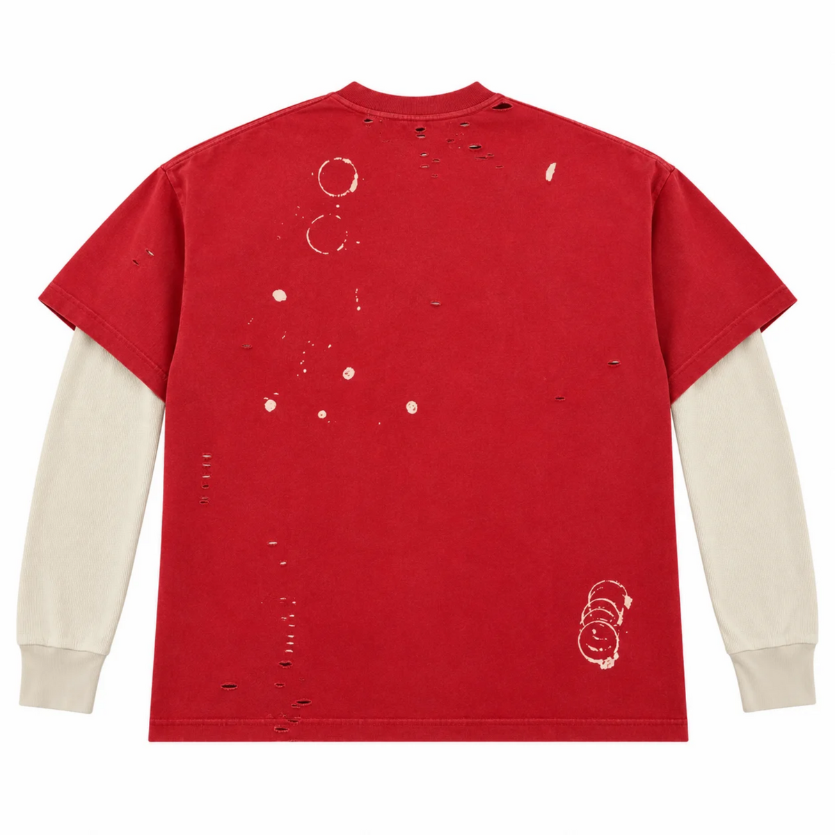 Satoshi Nakamoto Bleached Luke Thermal Tee Red
