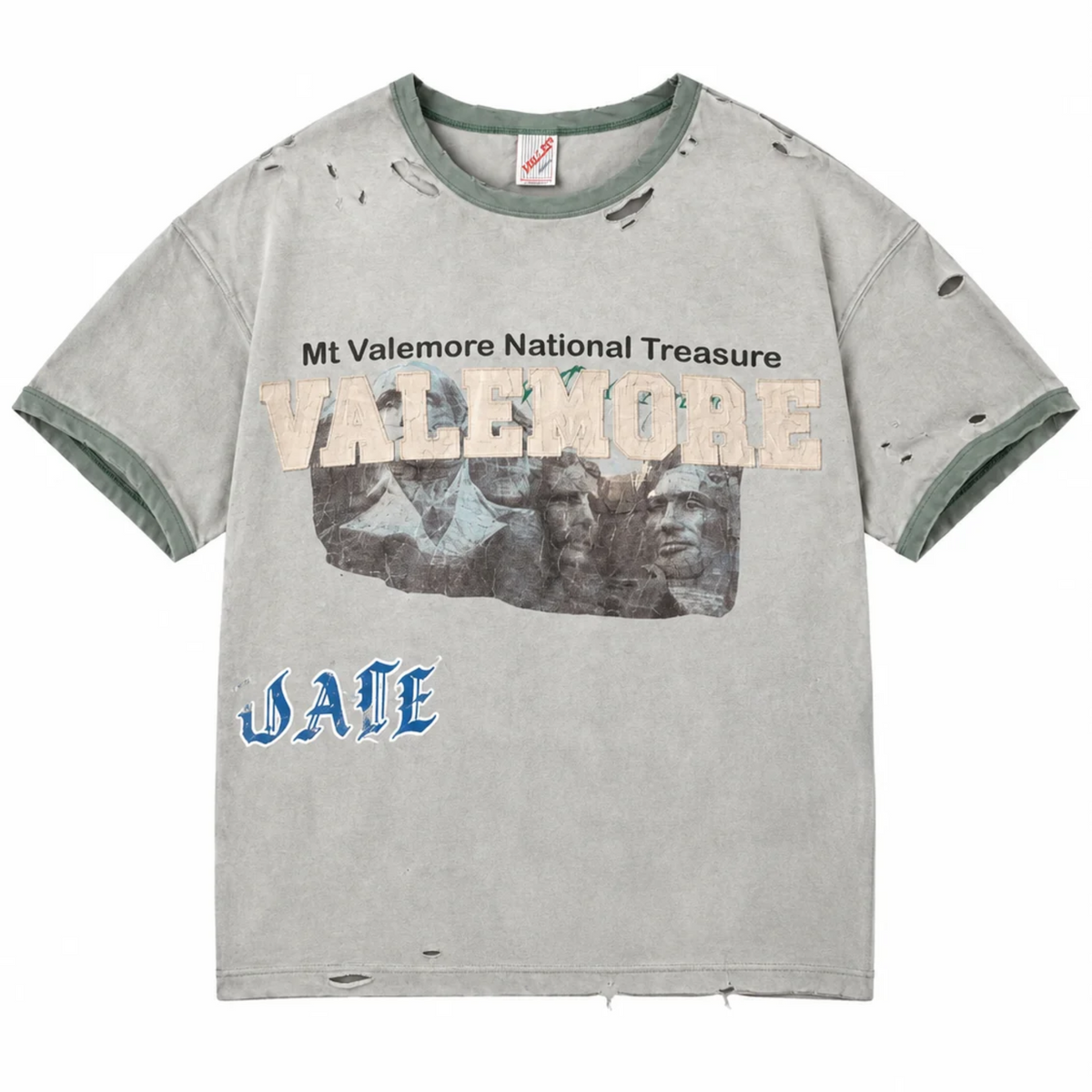 Vale Forever Camp Ringer Tee Green