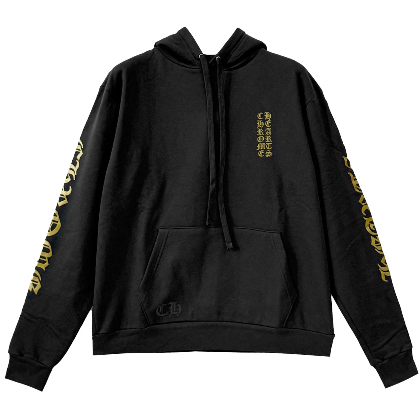 Chrome Hearts Olive Vertical Script Logo Pullover Hoodie