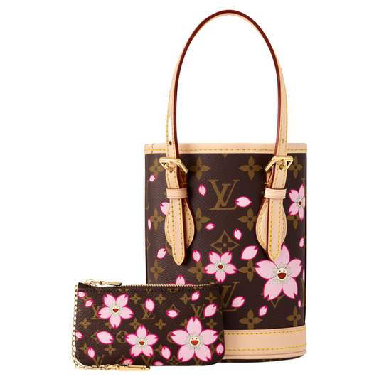 Louis Vuitton x Takashi Murakami Nano Bucket Sakura Brown