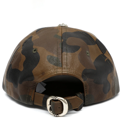Chrome Hearts Camouflage Silver Embellished Star Patch Leather Hat