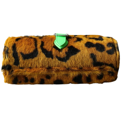 Chrome Hearts Cemetery Cross Patch Leopard Watch Case Light Brown/Light Green