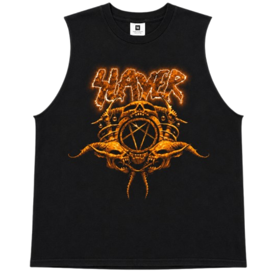 Slayer Diabolus In Musica Tour Cities Vintage Cutoff Tee