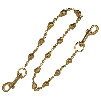 Starchain World Skull Wallet Chain Gold