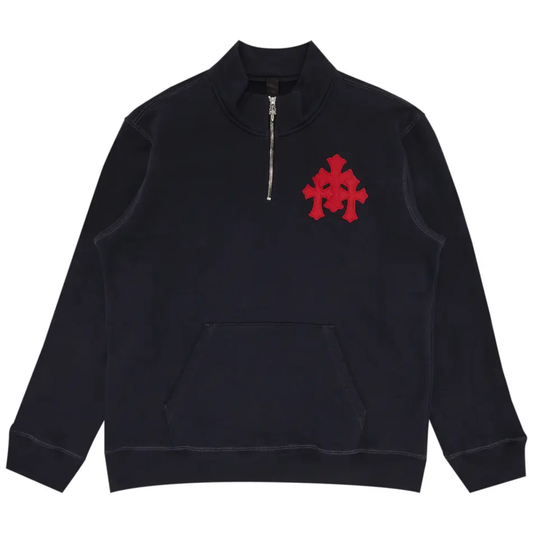 Chrome Hearts Paper Jam Quarter Zip Navy