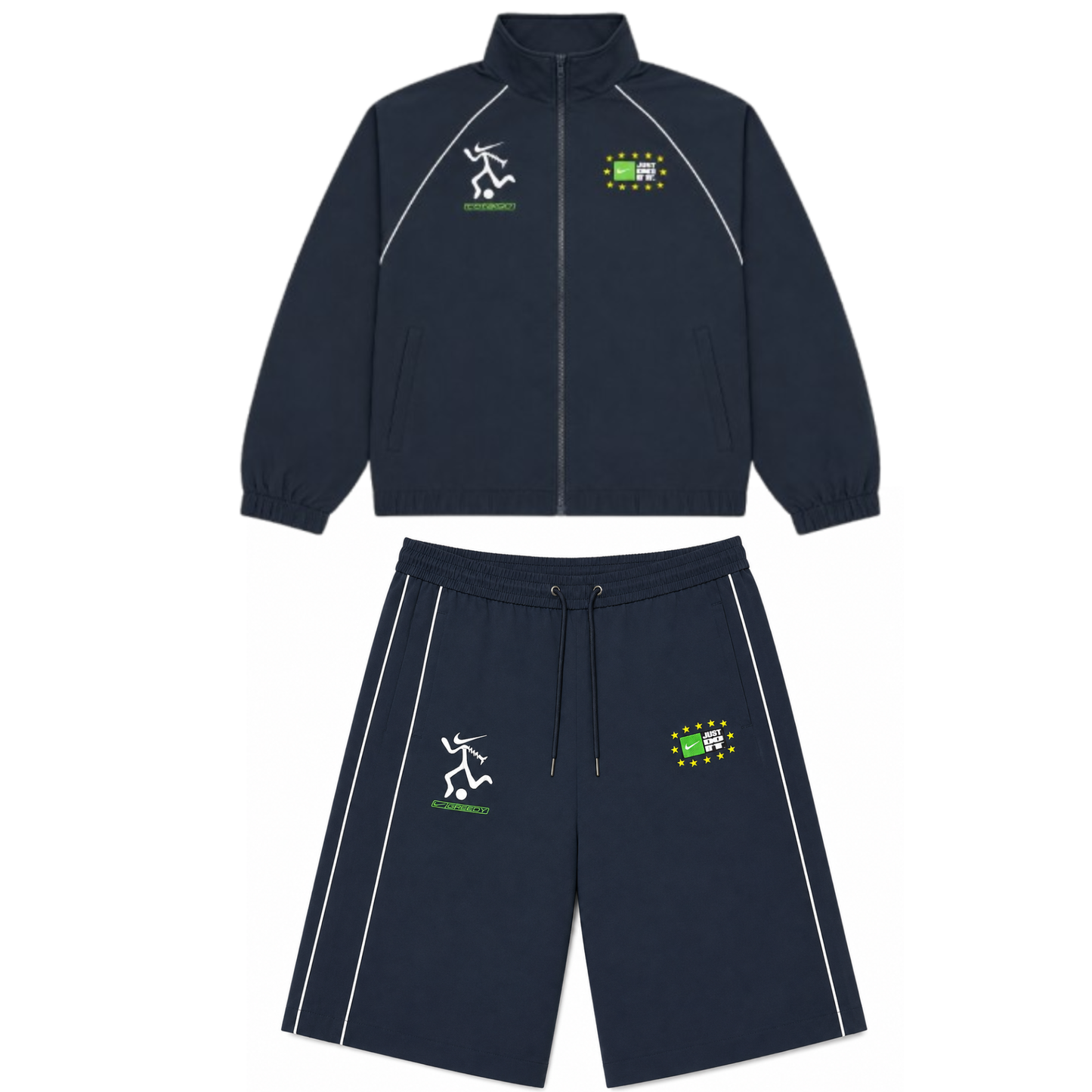 Nike x Greedy Unit Screwman Navy Track Suit